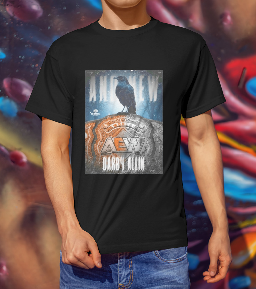 And New AEW World Darby Allin Championship Belt Raven T-Shirt