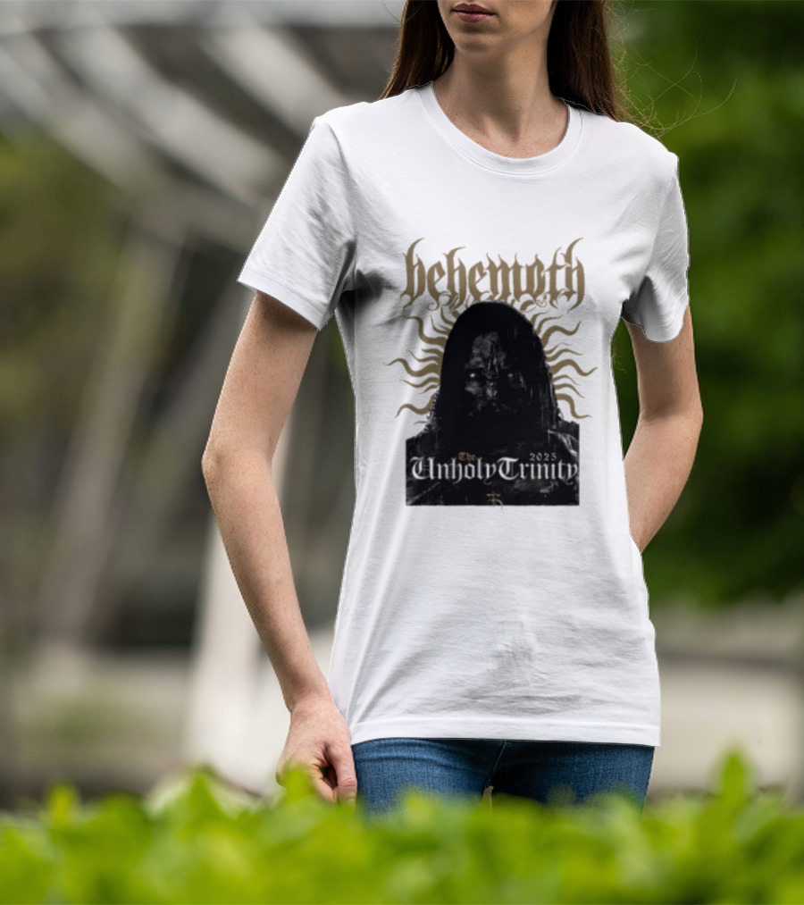 Behemoth The Unholy Trinity Sunburst Symbol Dark T-Shirt