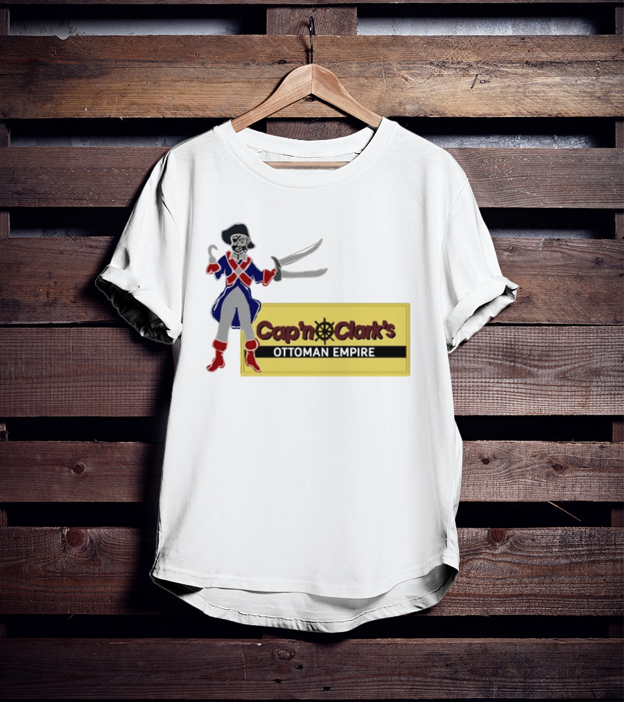 Cap'n Clark's Ottoman Empire Pirate With Crossed Swords T-Shirt