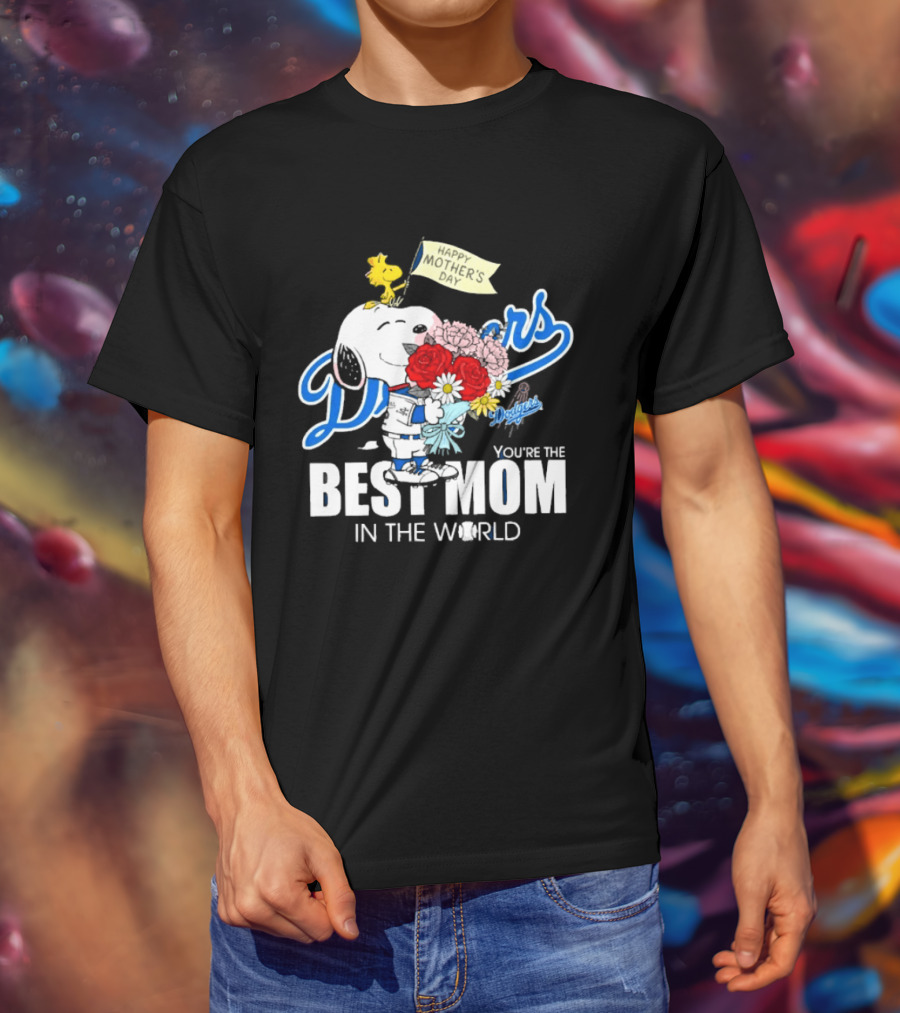 Snoopy Dodgers You're The Best Mom In The World T-Shirt