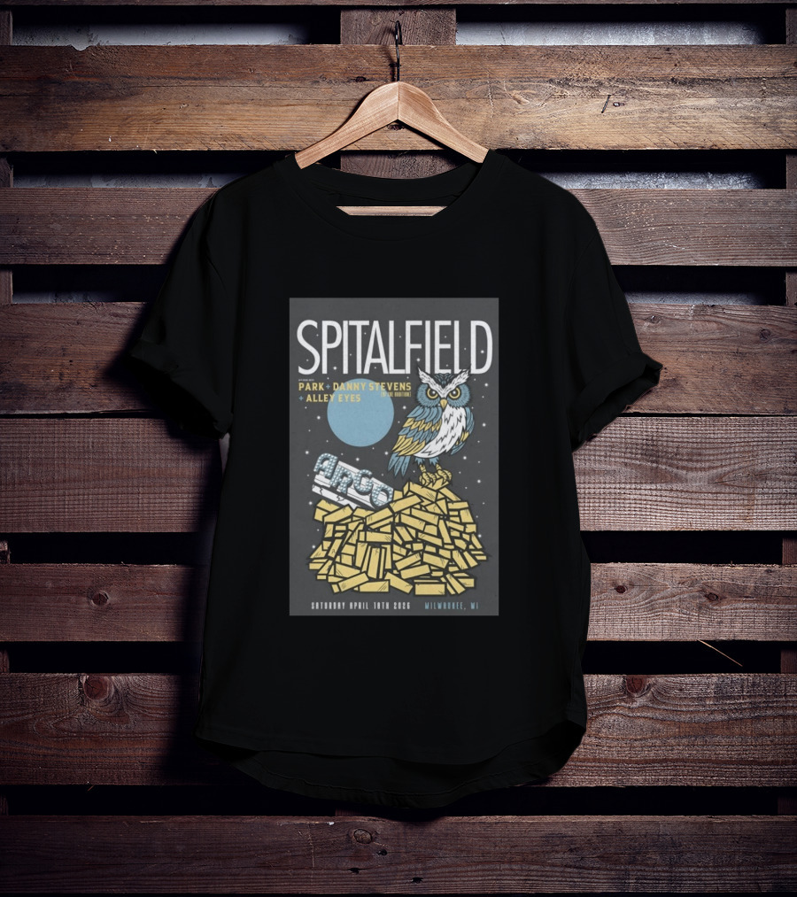 Spitalfield Park Danny Stevens Alley Eyes Milwaukee WI April 18th 2026 Arco Owl T-Shirt