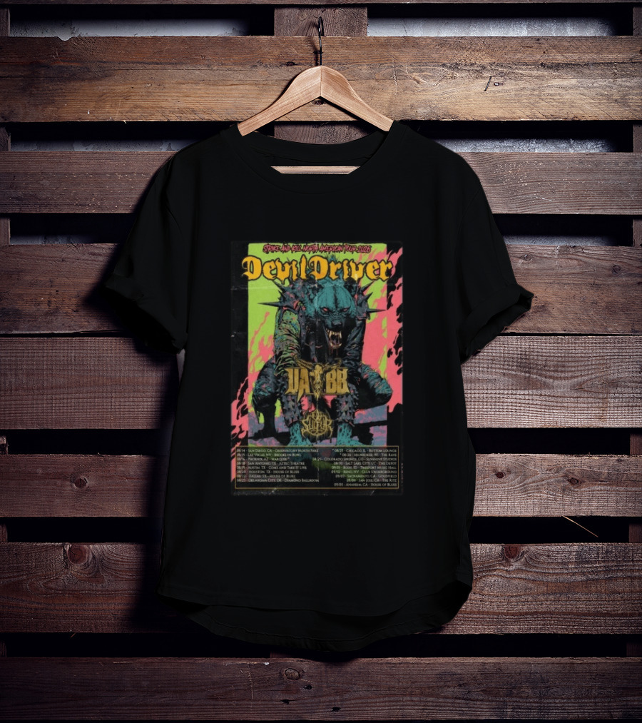 DevilDriver Strike And Kill North American Tour 2026 Dates Locations Monster T-Shirt