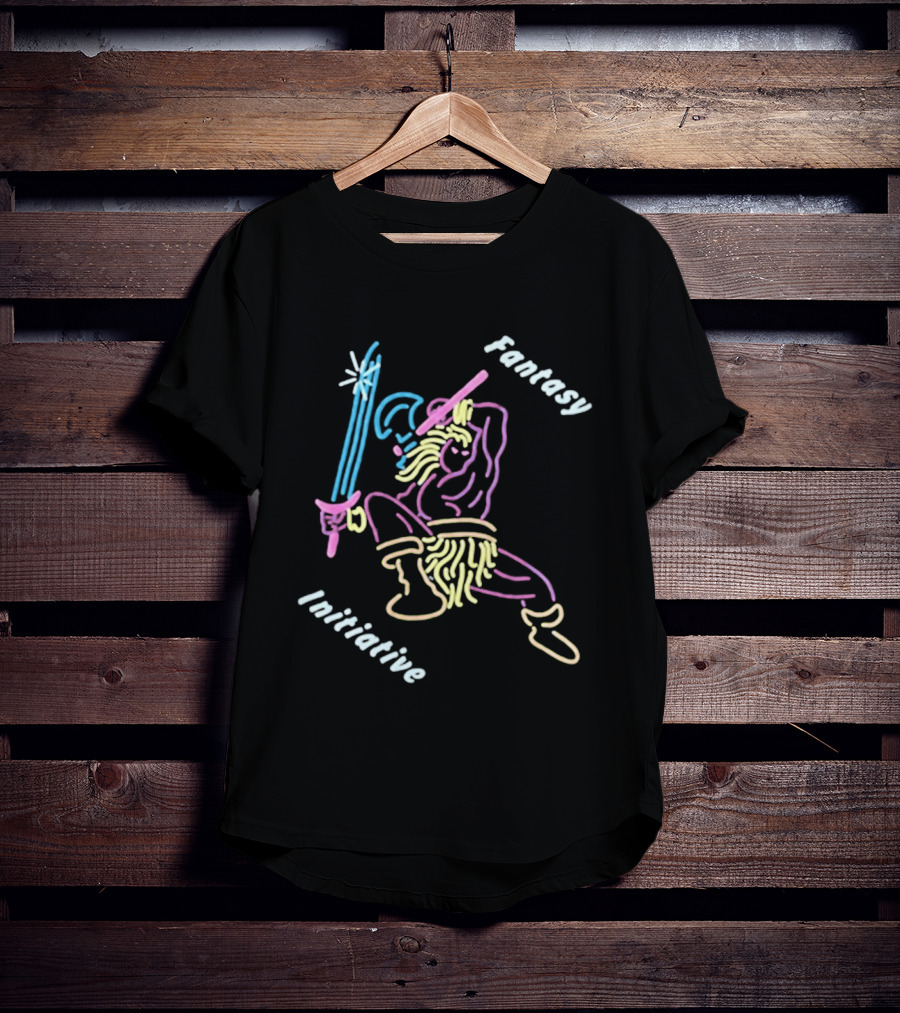 Fantasy Initiative Slash Puf Warrior Character With Sword T-Shirt