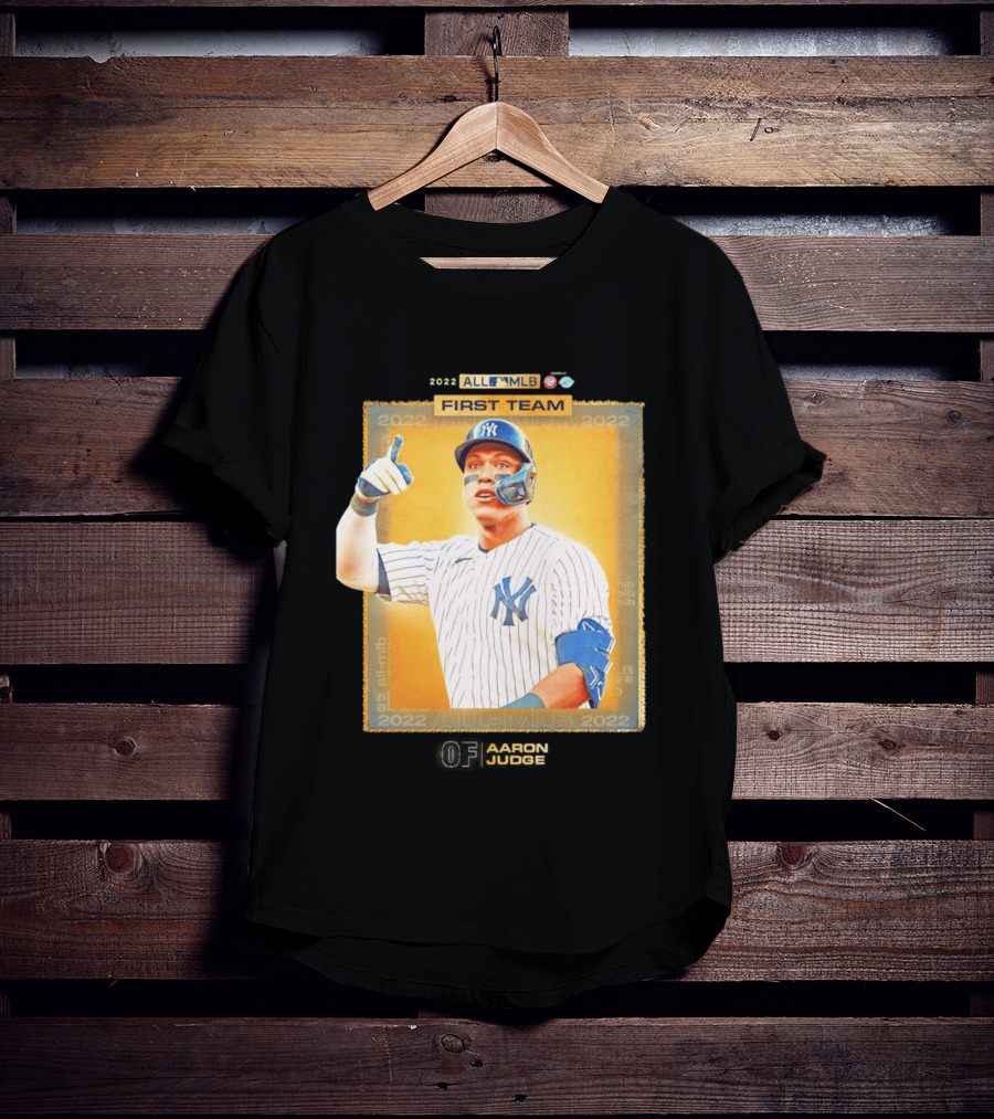Aaron Judge 2022 All MLB First Team Yankees Player Recognition T-Shirt