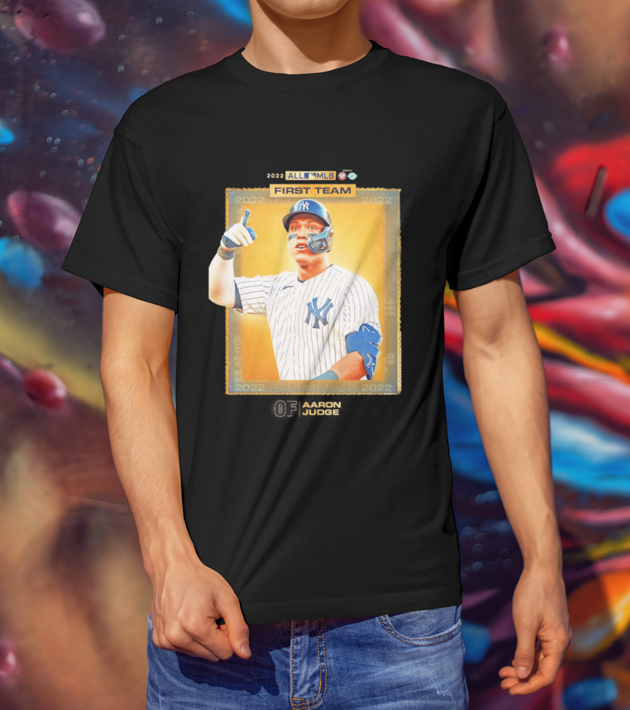 Aaron Judge 2022 All MLB First Team Yankees Player Recognition T-Shirt