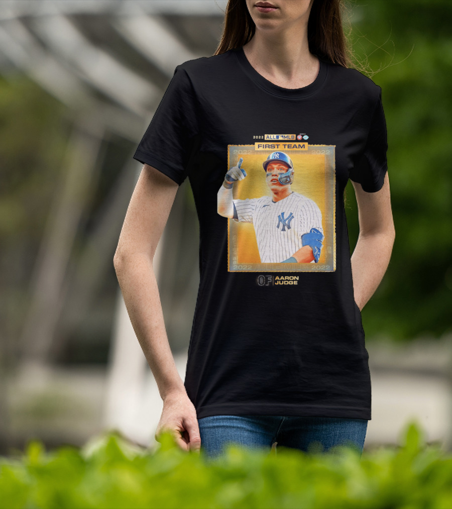 Aaron Judge 2022 All MLB First Team Yankees Player Recognition T-Shirt