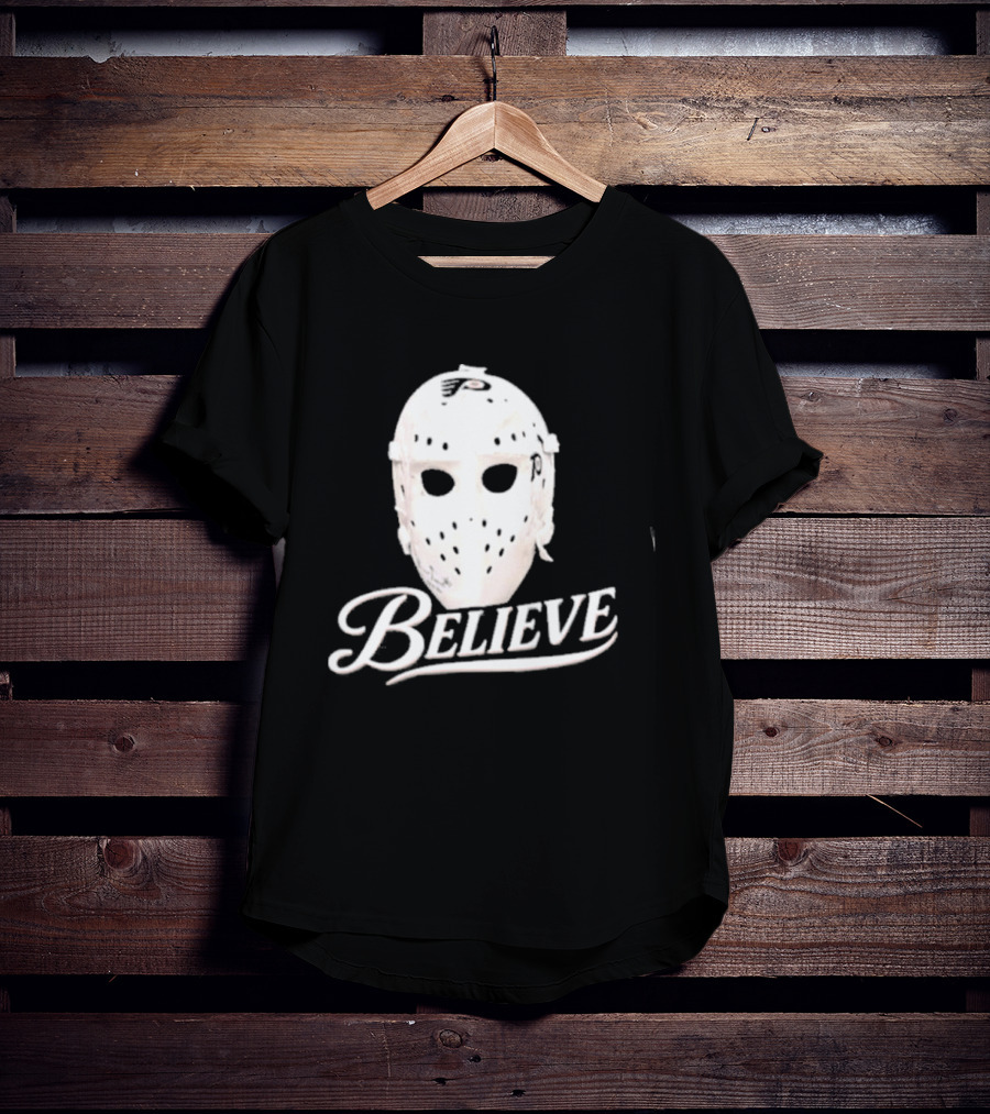 Believe Classic Hockey Mask Philadelphia Flyers T-Shirt