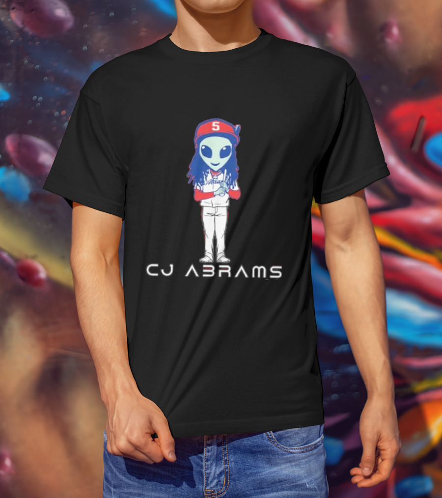 CJ Abrams Number 5 Washington Nationals MLB Alien T-Shirt