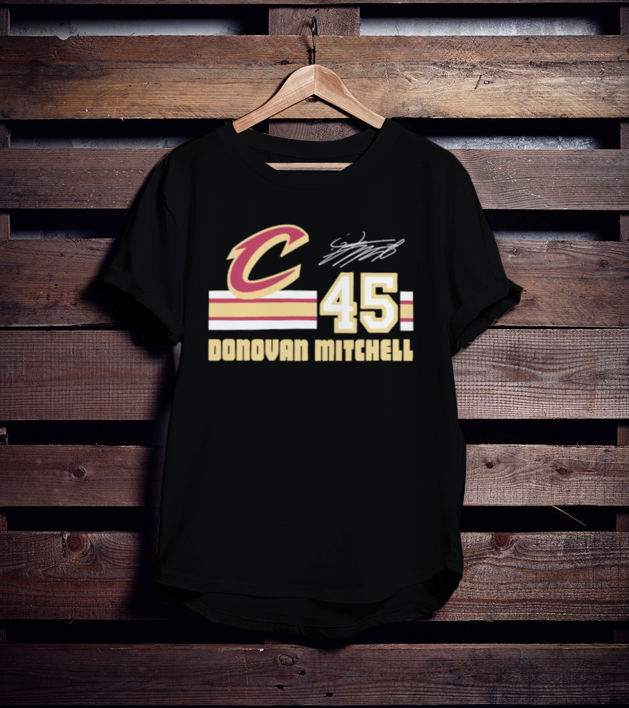 Cleveland Cavaliers Donovan Mitchell 45 Signature NBA T-Shirt