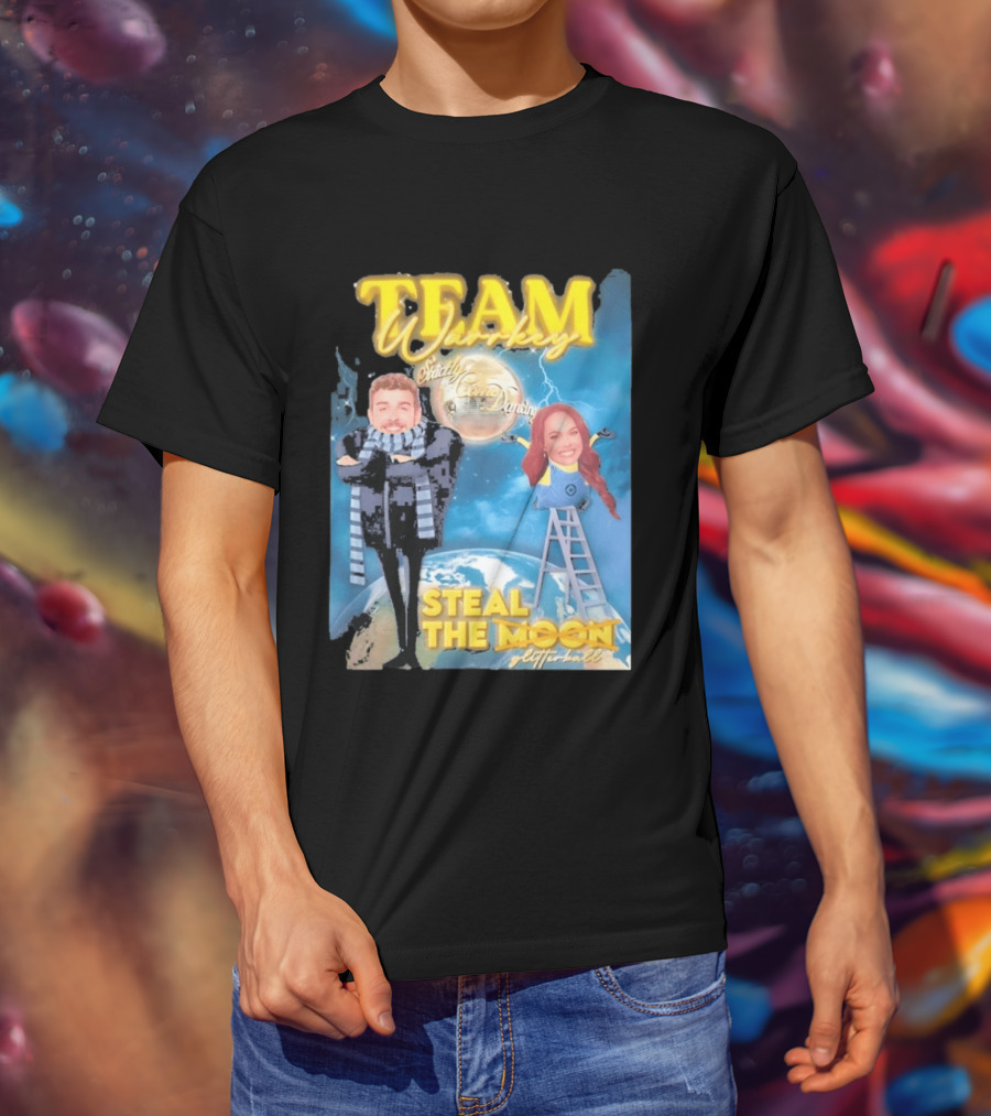 Team Warrkey Strictly Steal The Moon Dancing Planet Earth T-Shirt