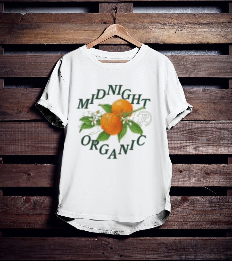 Midnight Organic Citrus Blossoms And Branches T-Shirt