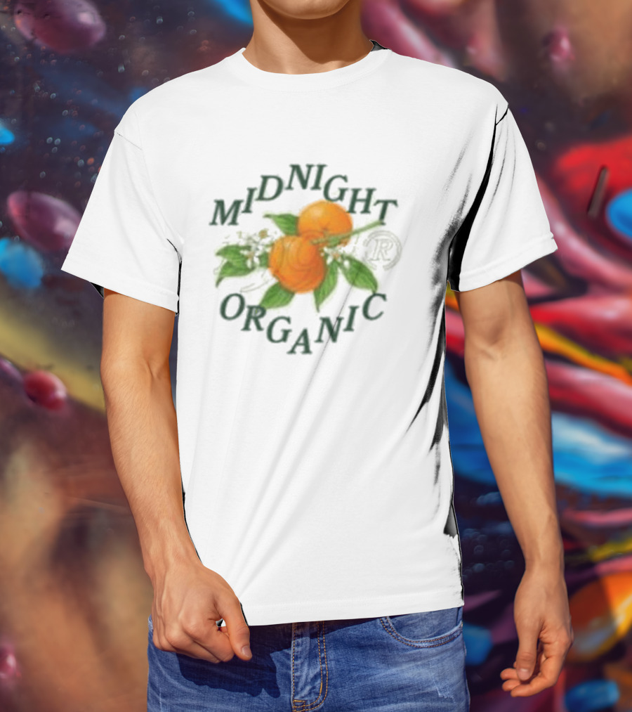 Midnight Organic Citrus Blossoms And Branches T-Shirt