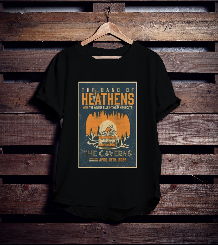 The Band Of Heathens The Caverns Grundy County Tennessee April 18th 2026 Featuring The Wilder Blue Taylor Hunnicutt T-Shirt