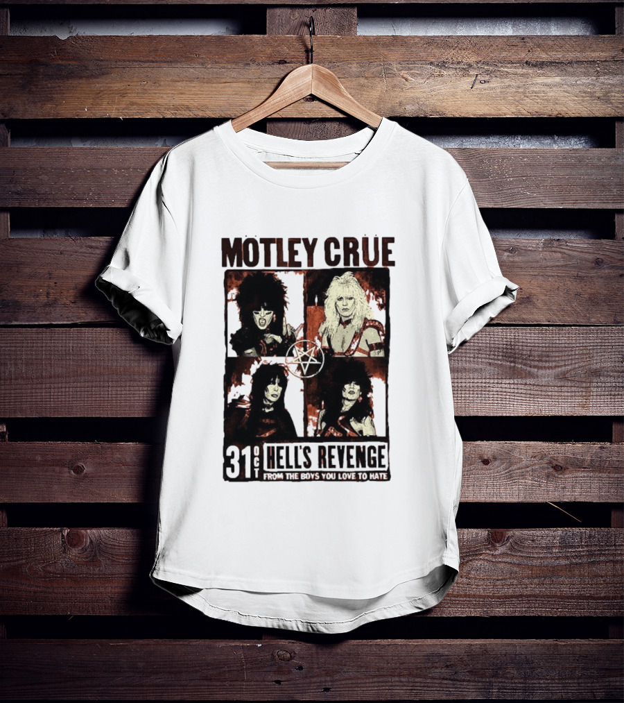 Motley Crue Hell's Revenge 31 Oct From The Boys You Love To Hate Flyer T-Shirt