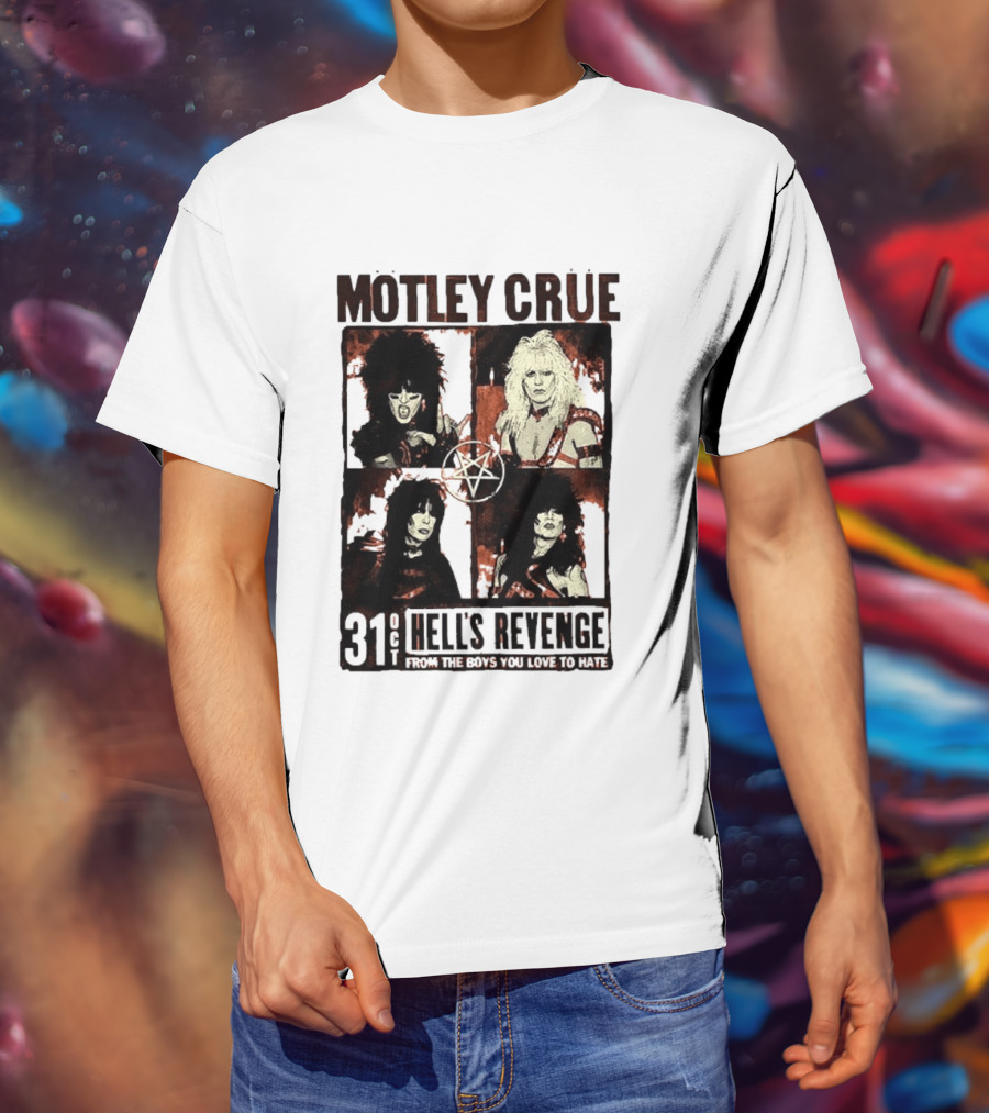 Motley Crue Hell's Revenge 31 Oct From The Boys You Love To Hate Flyer T-Shirt