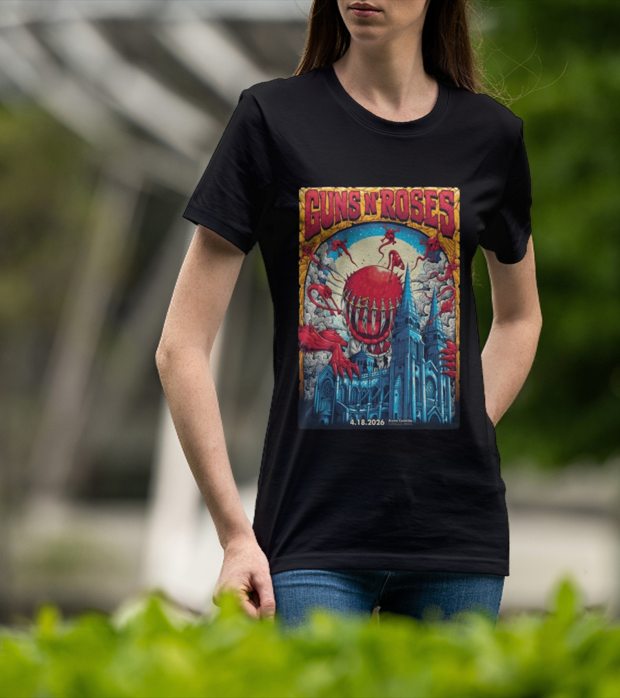 Guns N' Roses 4 18 2026 Fortaleza Brazil Arena Castelão Event Venom Cathedral T-Shirt