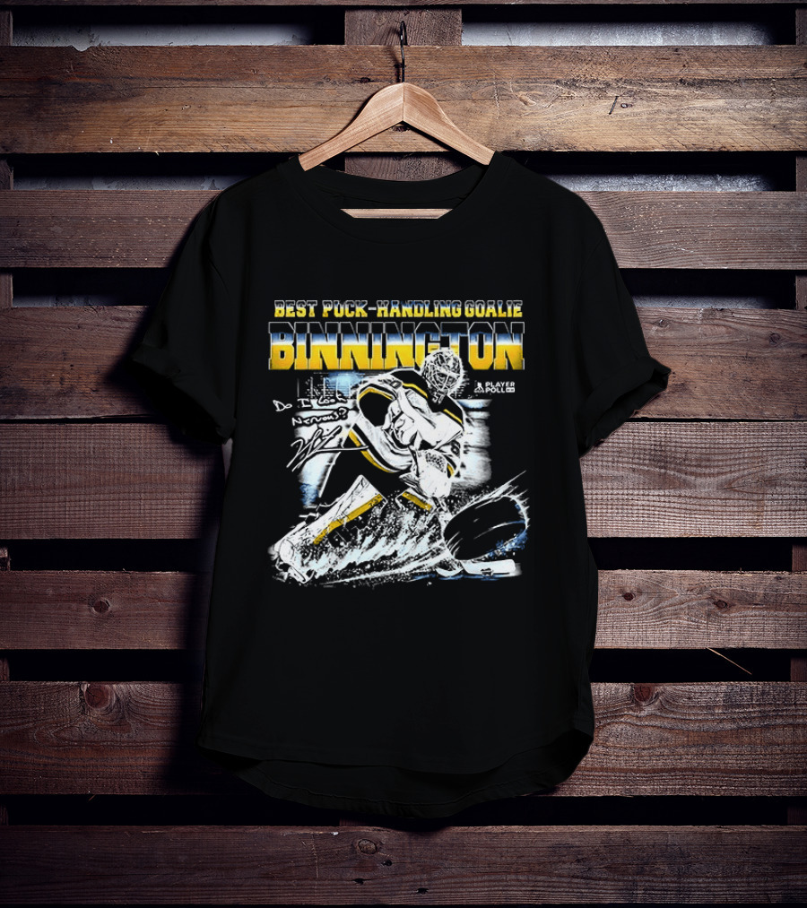 Best Puck Handling Goalie Binnington St. Louis Hockey T-Shirt