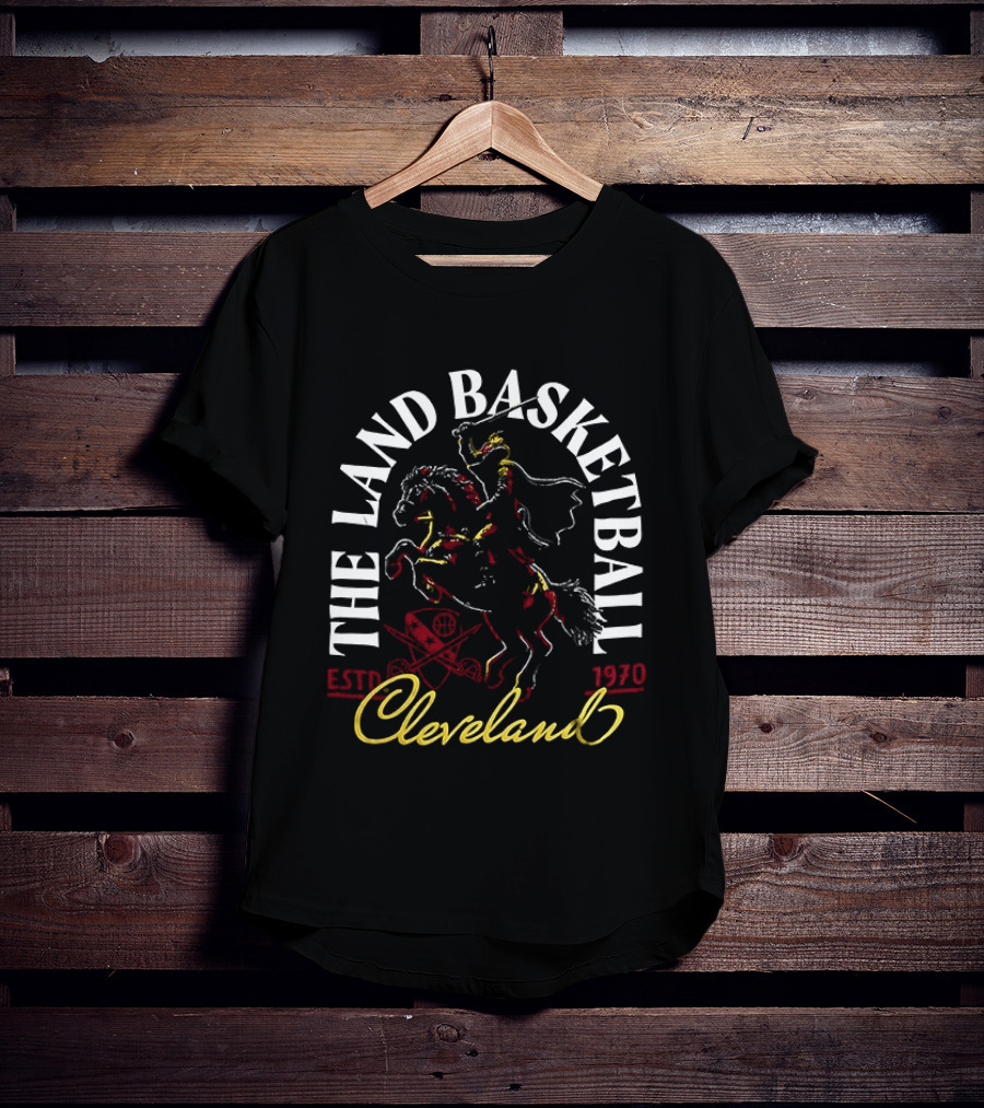 Cleveland The Land Basketball Est 1970 Curved T-Shirt
