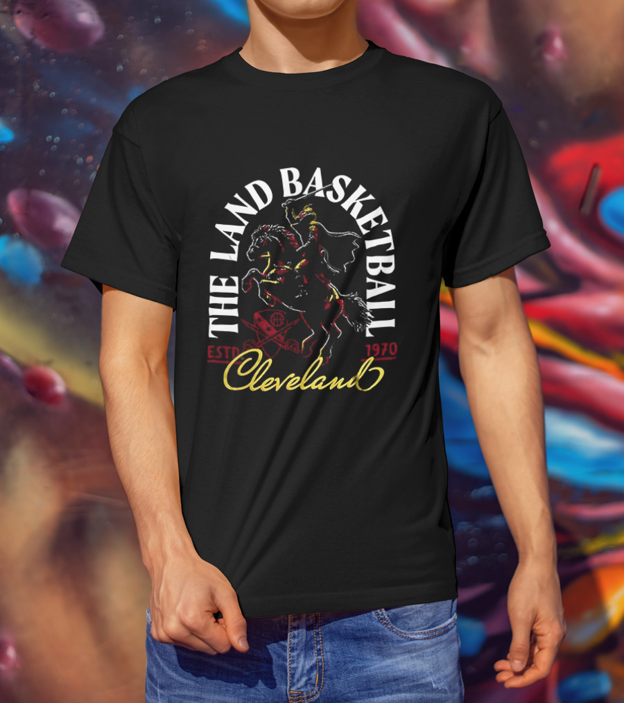 Cleveland The Land Basketball Est 1970 Curved T-Shirt