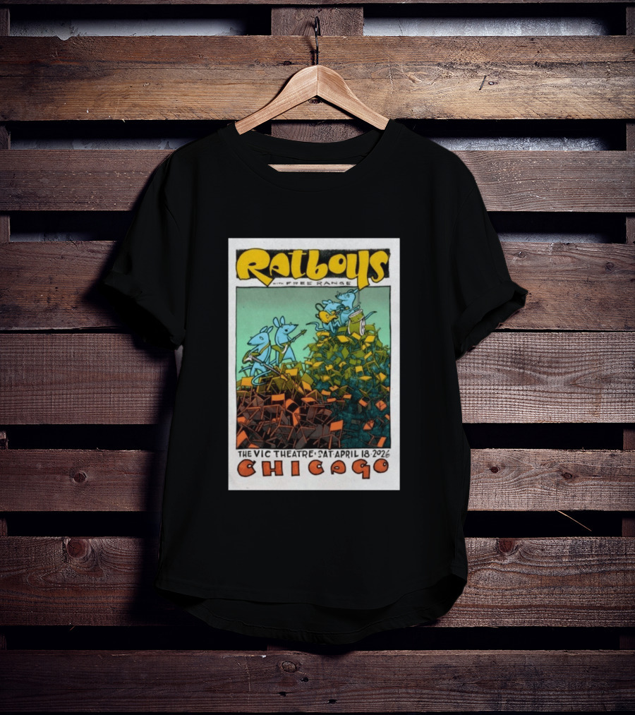 Ratboys Free Range April 18 2026 Vic Theatre Chicago Concert T-Shirt