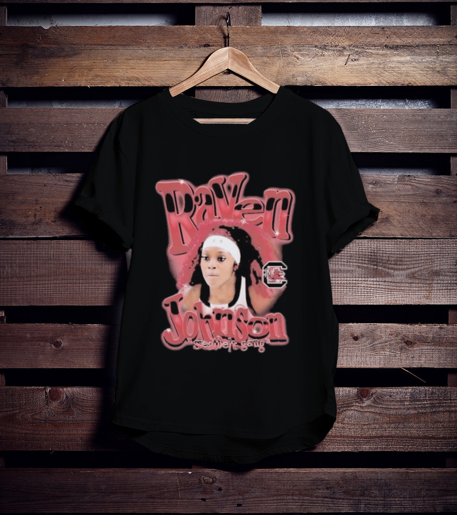 Raven Johnson South Carolina Gamecocks Seatbelt Gang T-Shirt