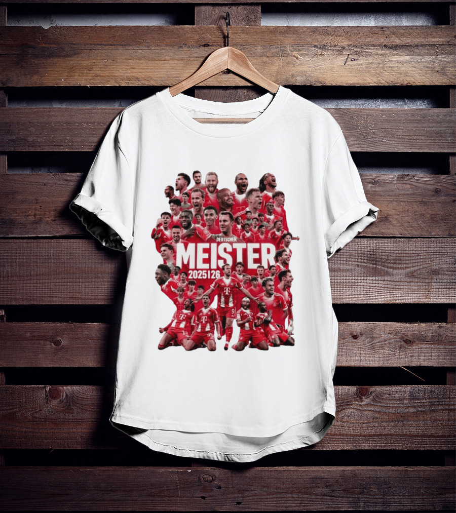 Bayern Deutscher Meister 2025 2026 Players Celebration T-Shirt