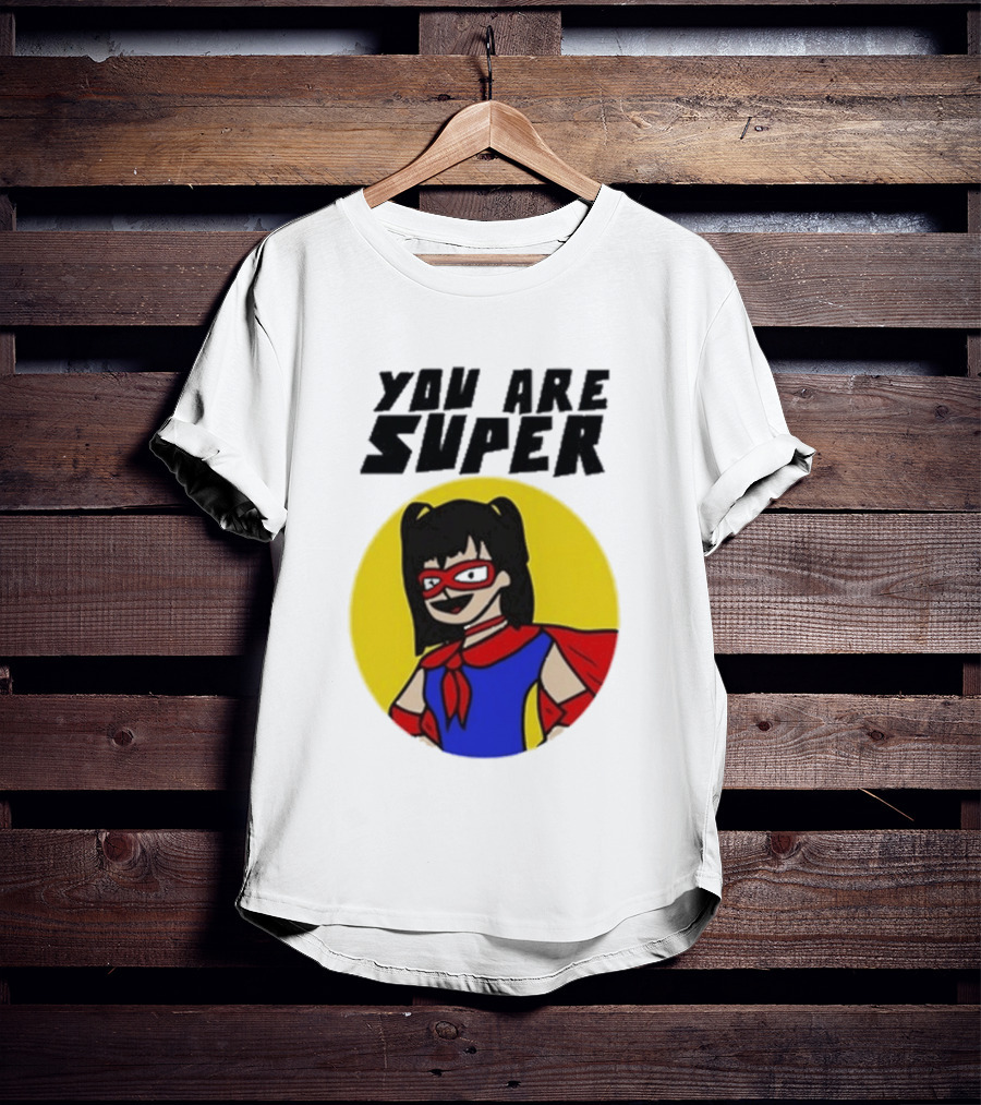 You Are Super Hero Girl With Red Cape And Mask T-Shirt