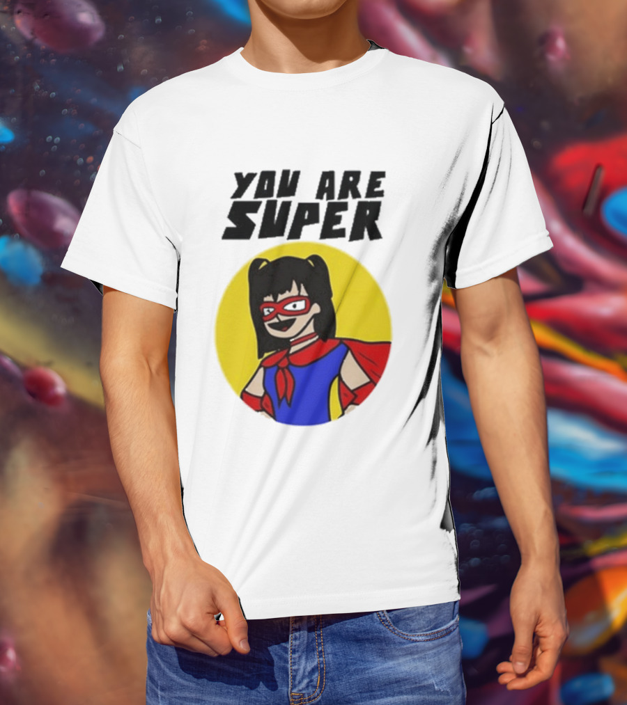 You Are Super Hero Girl With Red Cape And Mask T-Shirt