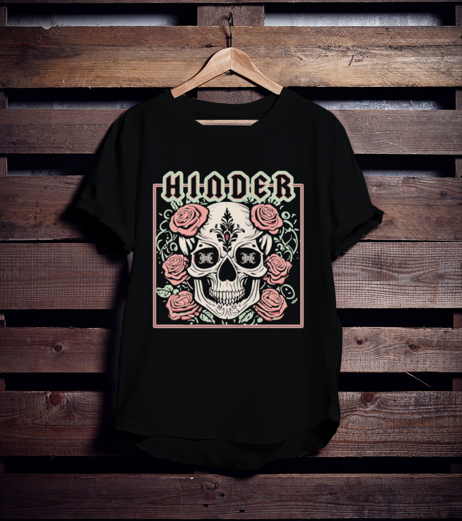 Hinder Pastel Skull Roses T-Shirt
