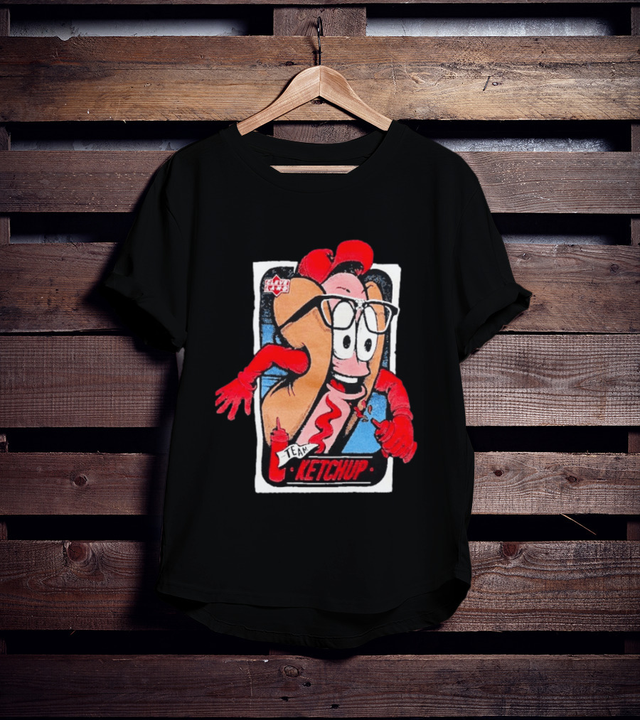 Cleveland Hot Dog Character Glasses Team Ketchup T-Shirt