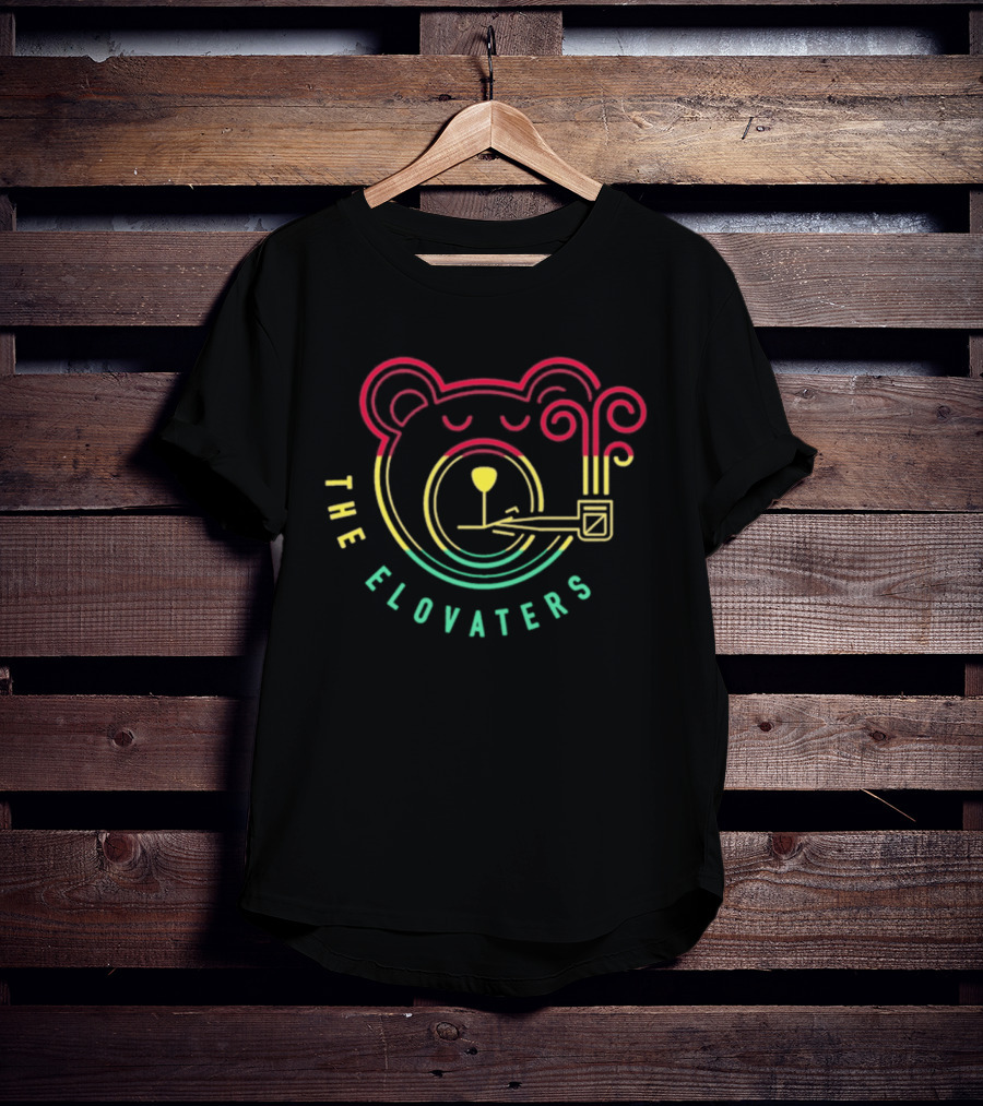 The Elovaters Rasta Bear Smoking Pipe T-Shirt