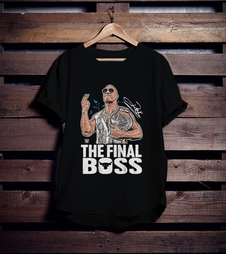 The Final Boss WWE Dwayne Johnson The Rock Signature Champion T-Shirt