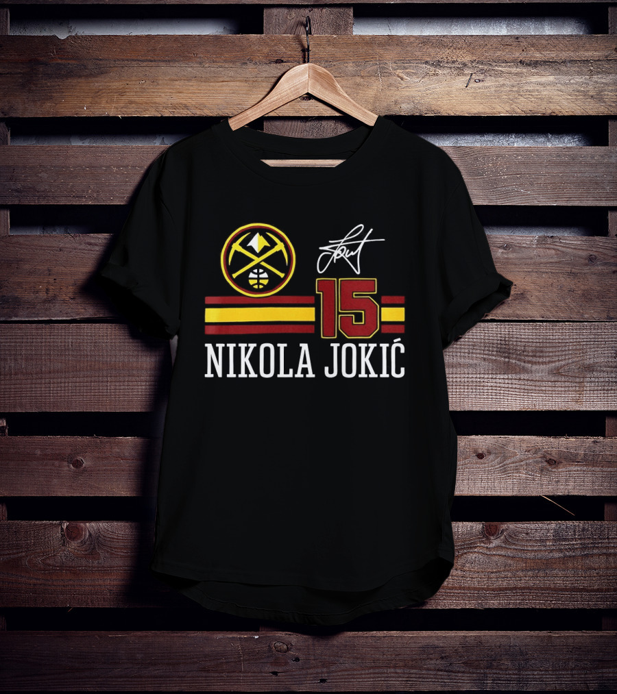 Nikola Jokić 15 Denver Nuggets NBA Signature T-Shirt