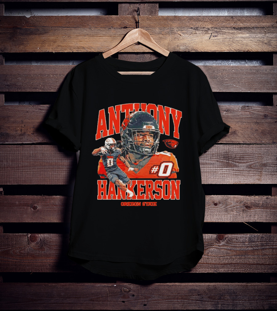 Anthony Hankerson #0 Oregon State Beavers Football T-Shirt