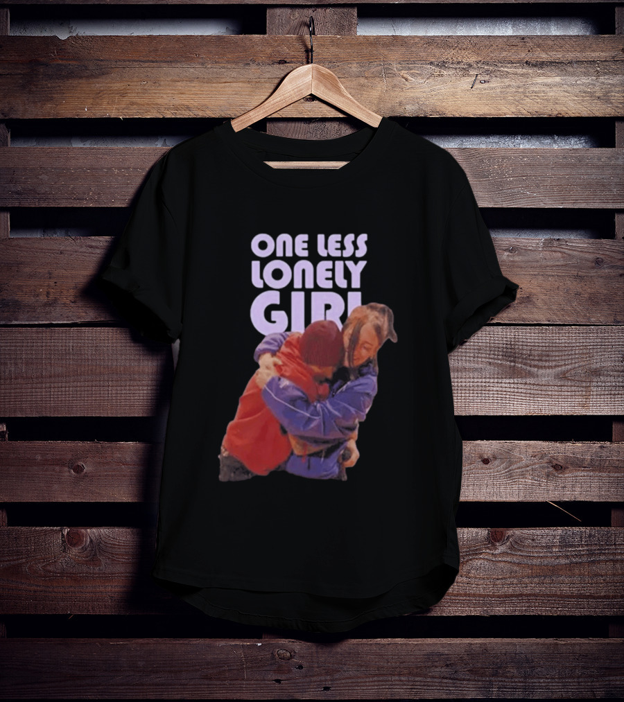 One Less Lonely Girl Billie Eilish Justin Bieber Hug T-Shirt