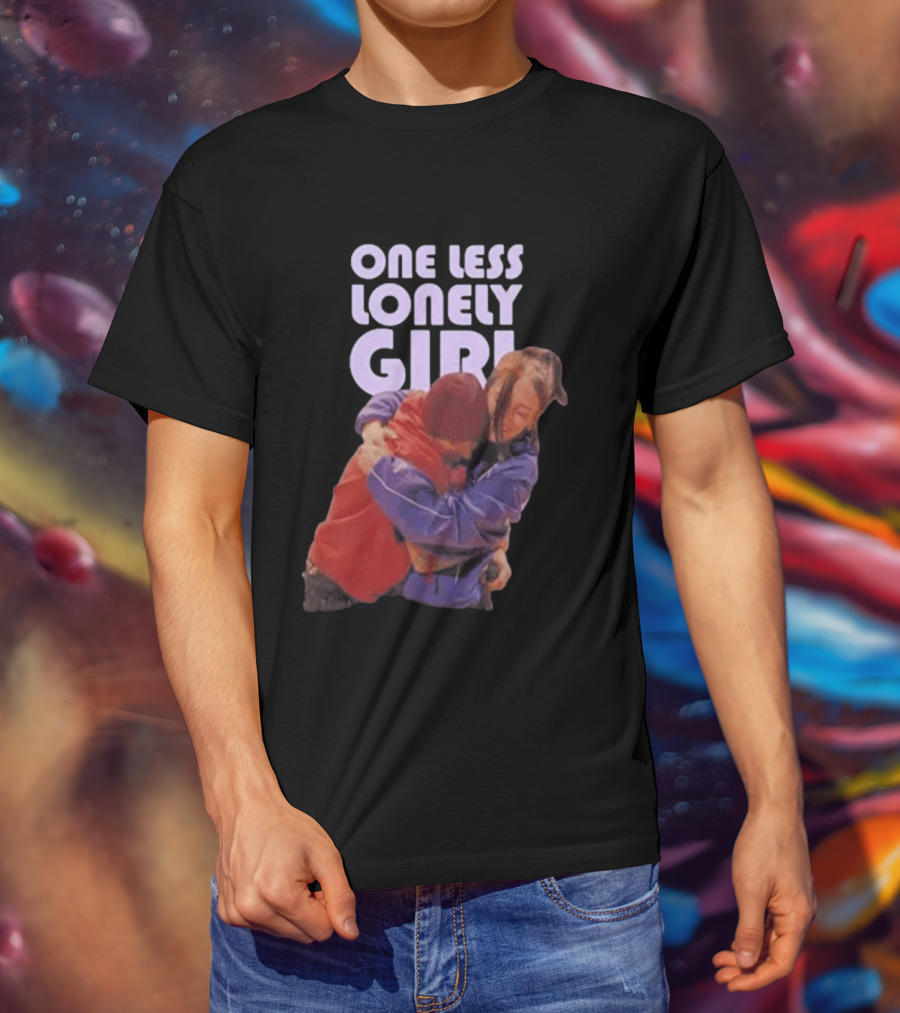 One Less Lonely Girl Billie Eilish Justin Bieber Hug T-Shirt