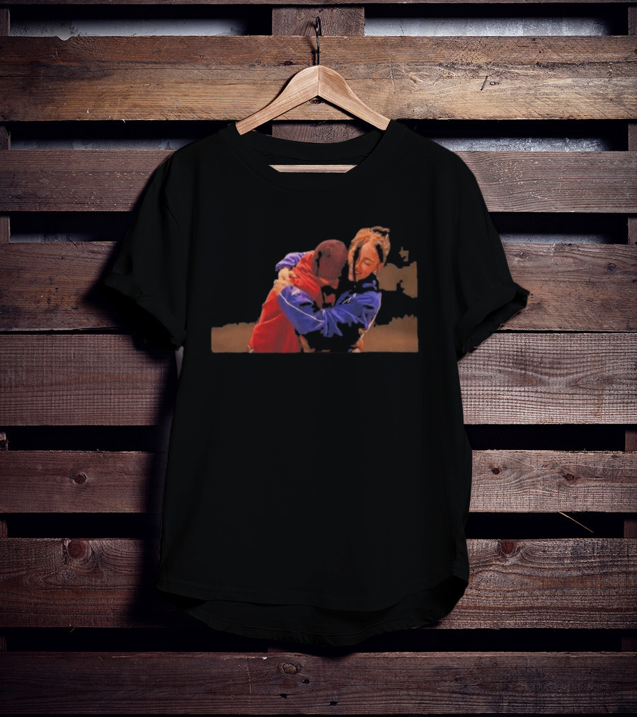 Billie Eilish Justin Bieber Hugging Embrace Fan Favorite Moment T-Shirt