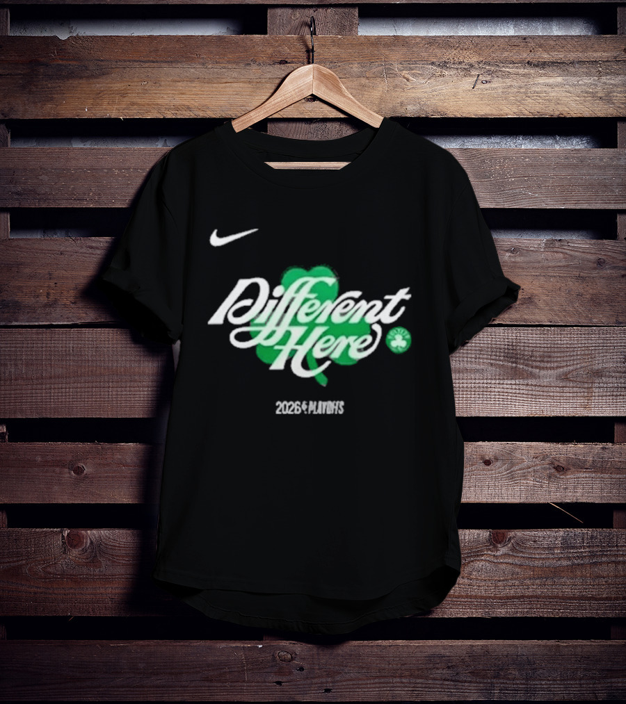 Nike Boston Celtics Different Here 2026 Clover T-Shirt