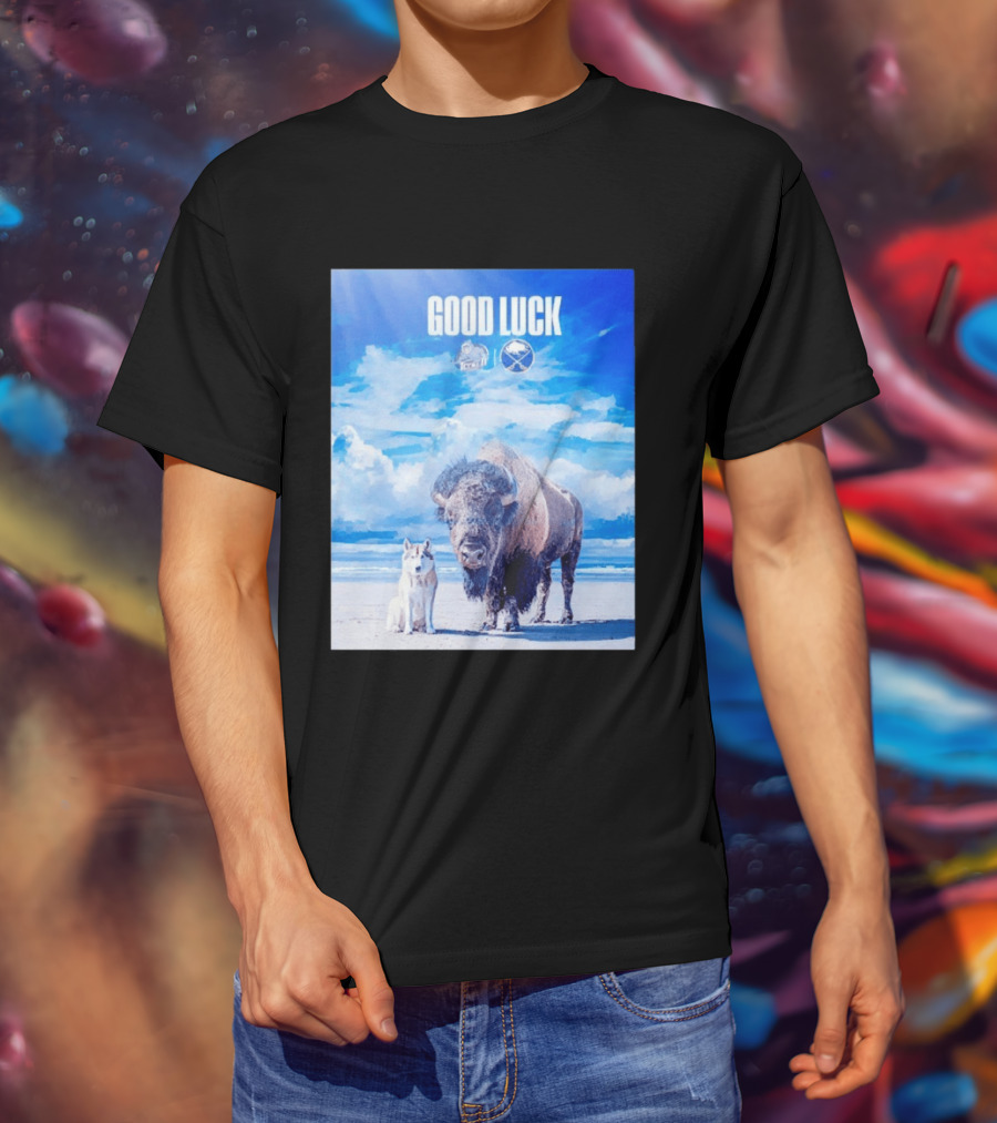 Good Luck Jacksonville Icemen Buffalo Sabres NHL Team Game 1 Buffalo Beach Sky T-Shirt