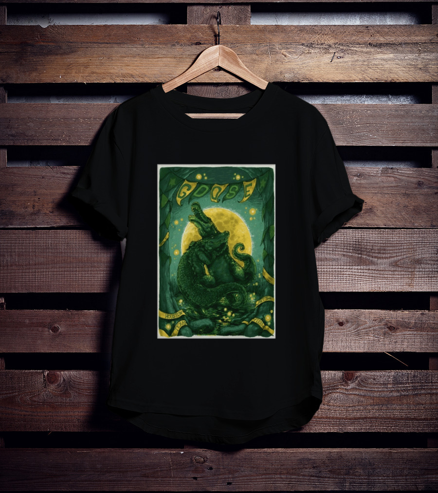 Goose Bayou Music Center Houston Texas April 23 2026 Featuring Alligator And Moon T-Shirt