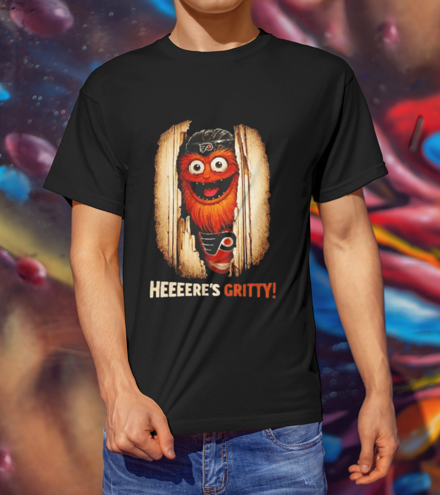 Heeere's Gritty Philadelphia Flyers Hockey T-Shirt