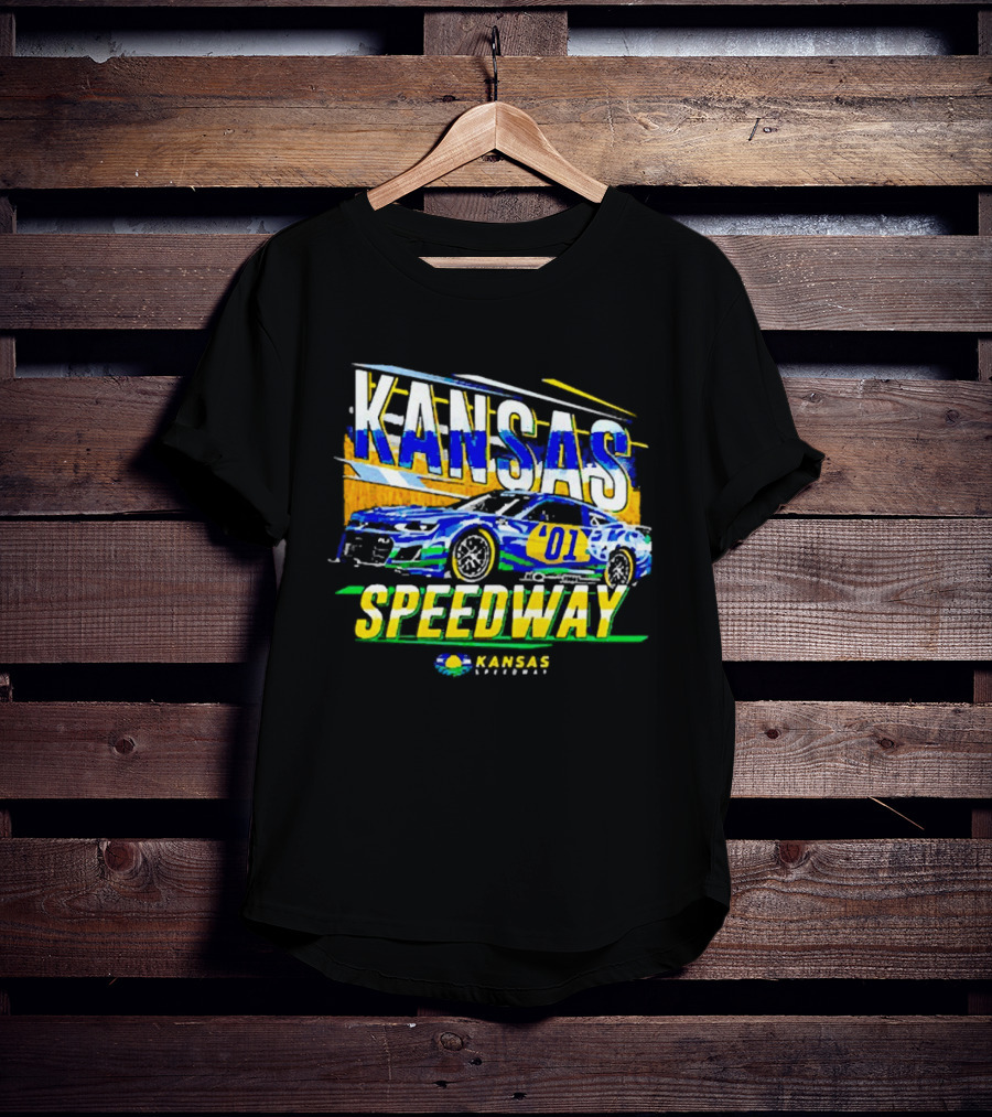 Kansas Speedway 01 Car Racing Wheatfield NASCAR T-Shirt