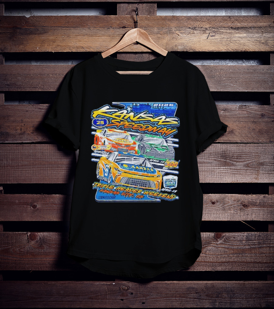 2026 Kansas Speedway NASCAR Triple Header Weekend April 25 Car 400 Kansas City T-Shirt