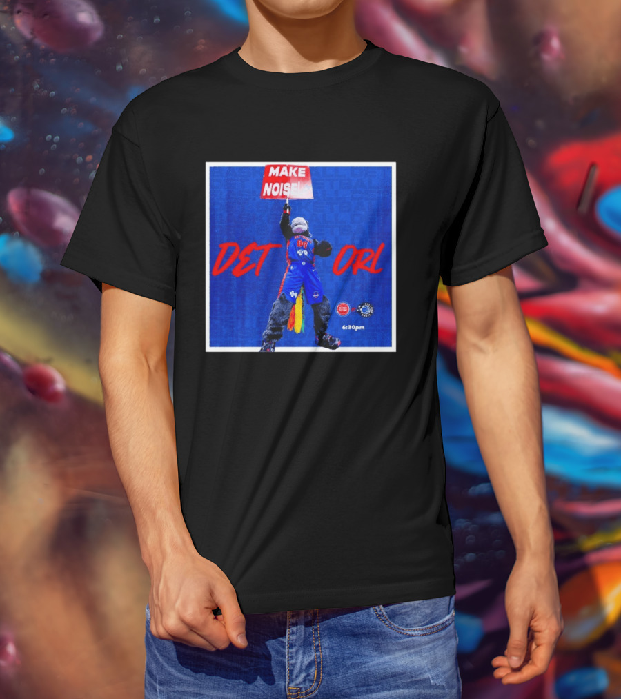 Make Noise DET Vs ORL Basketball 6:30pm Event Promotion T-Shirt
