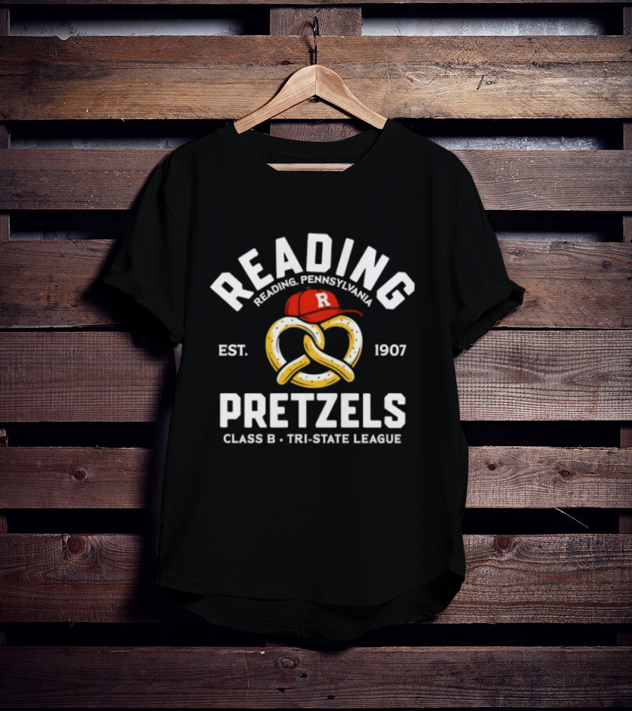 Reading Pennsylvania Pretzels Est. 1907 Class B Tri State League T-Shirt
