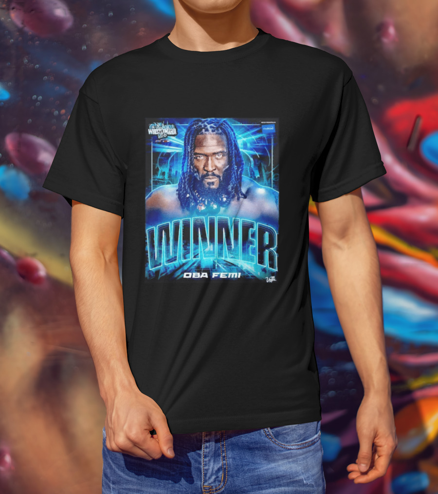 Winner WWE Superstar Oba Femi WrestleMania 42 Vegas Victory T-Shirt