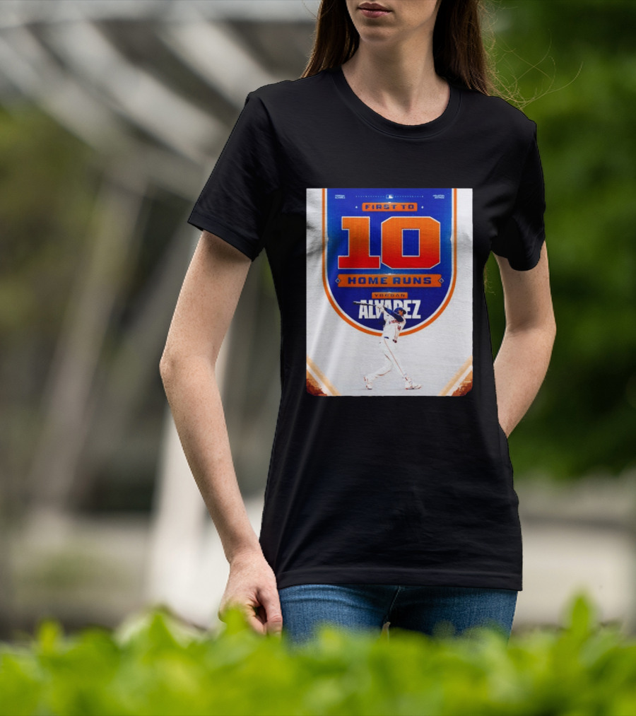 Yordan Alvarez First To 10 Home Runs Houston Astros MLB T-Shirt