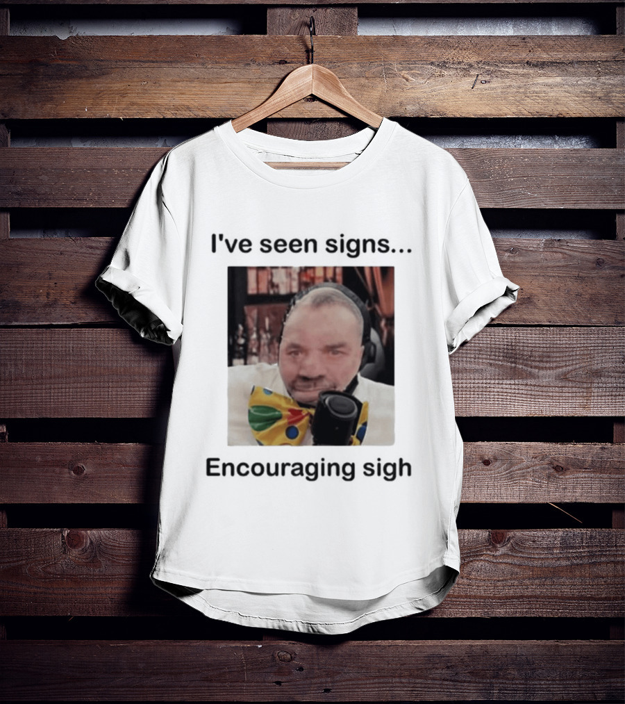 I've Seen Signs Encouraging Sigh Microphone Headset Bow Tie T-Shirt
