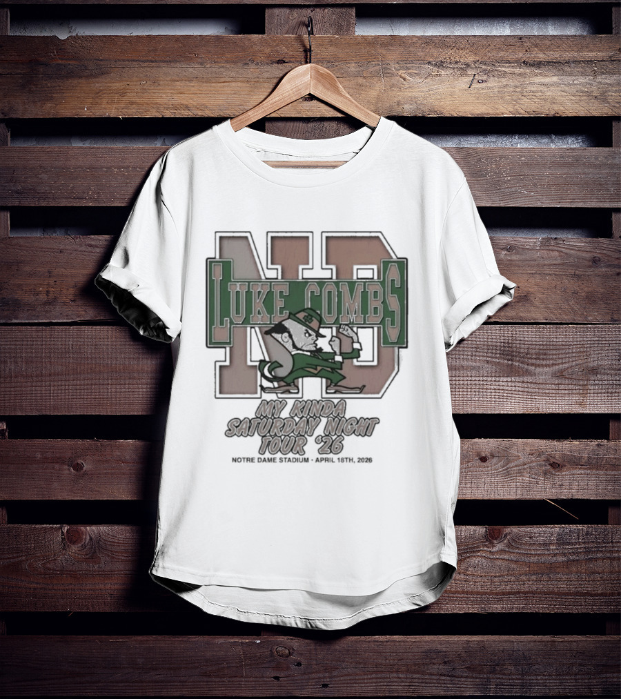 Luke Combs Notre Dame ND My Kinda Saturday Night Tour '26 T-Shirt