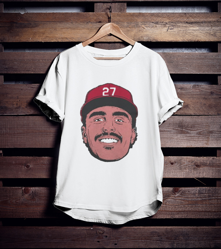 Sal Stewart Cincinnati 27 Big Face Caricature T-Shirt